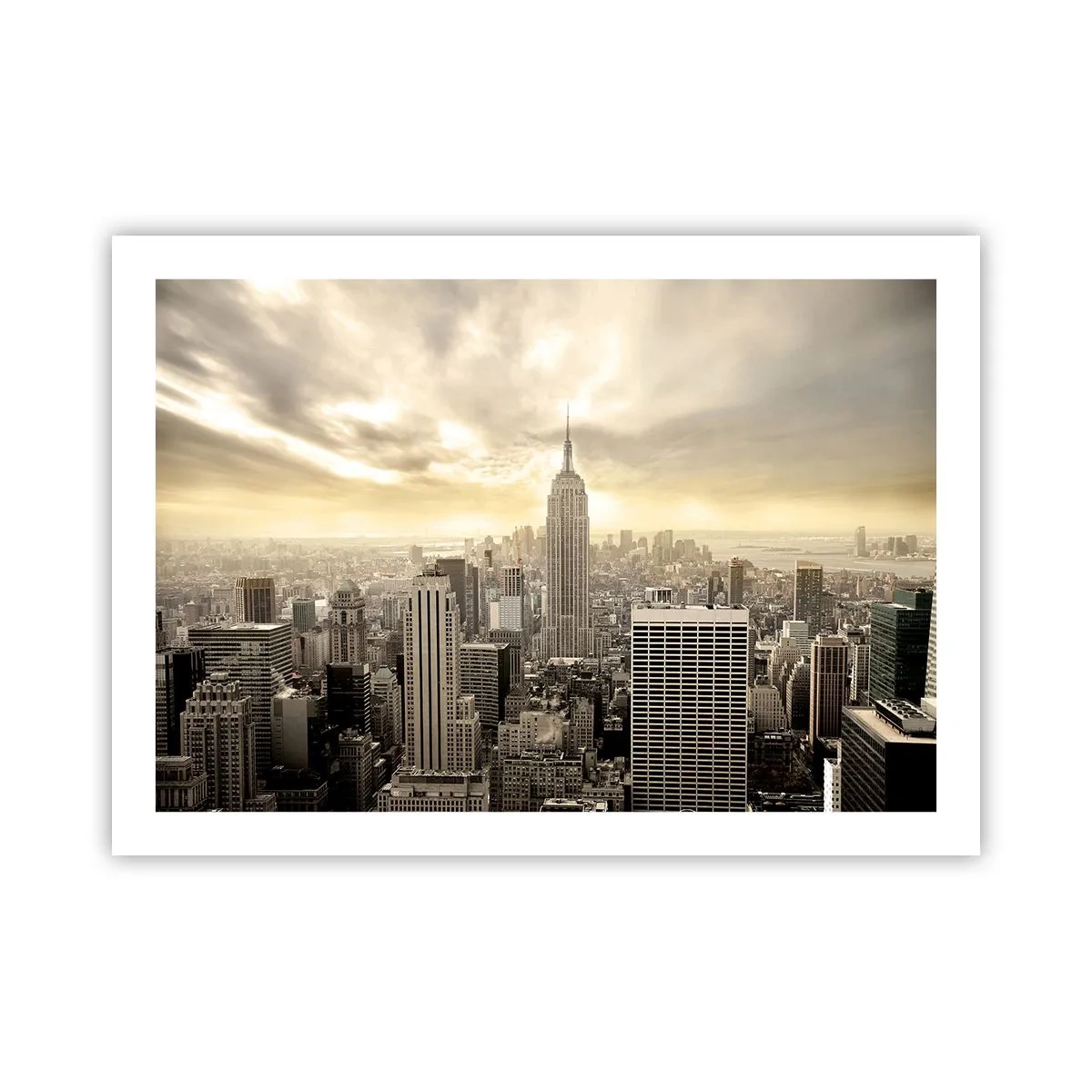Poster - New York țesut din gri - 70x50 cm