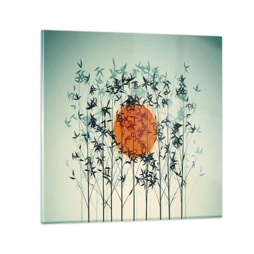 Tablou pe sticlă - Soarele japonez - 30x30 cm