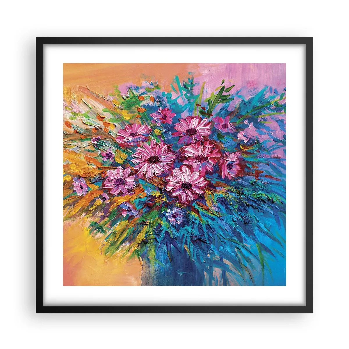 Poster în ramă neagră - Energia vieții - 50x50 cm