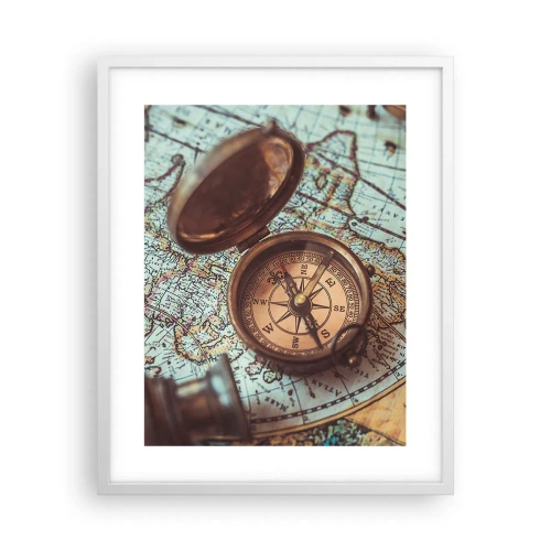 Poster în ramă albă - Pentru aventurierul din tine - 40x50 cm