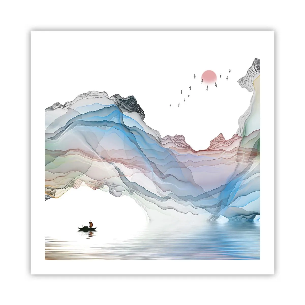 Poster - Spre munții de cristal - 60x60 cm