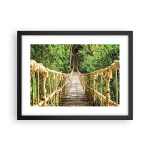 Poster în ramă neagră - Suspendat în verde - 40x30 cm