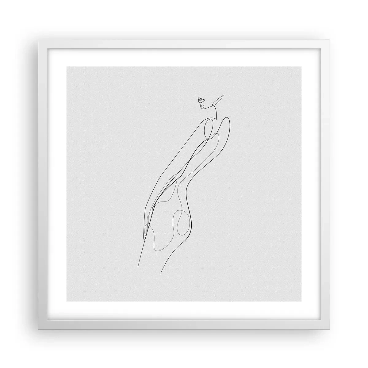 Poster în ramă albă - Abia o promisiune - 50x50 cm