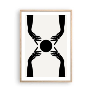 Poster în ramă de stejar deschis - Semnul secret - 50x70 cm