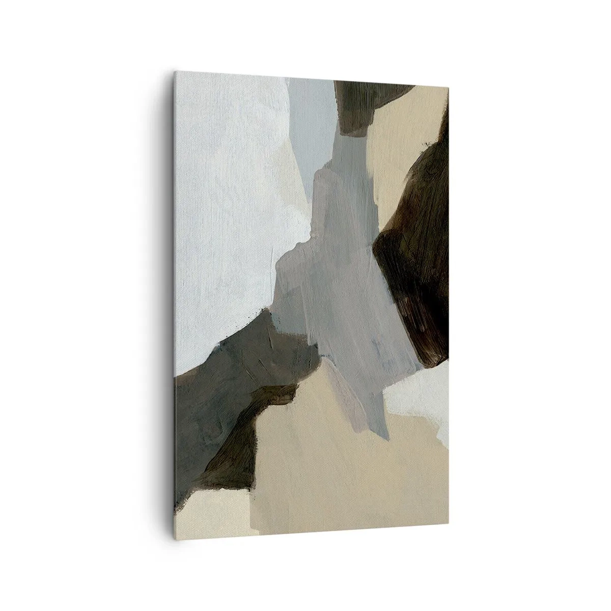 Tablou pe pânză - Abstracție: despărțirile griului - 80x120 cm