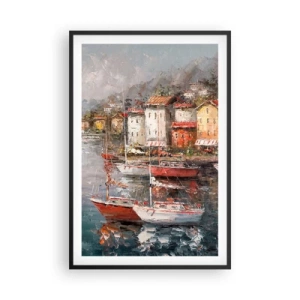 Poster în ramă neagră - Portul romantic - 61x91 cm