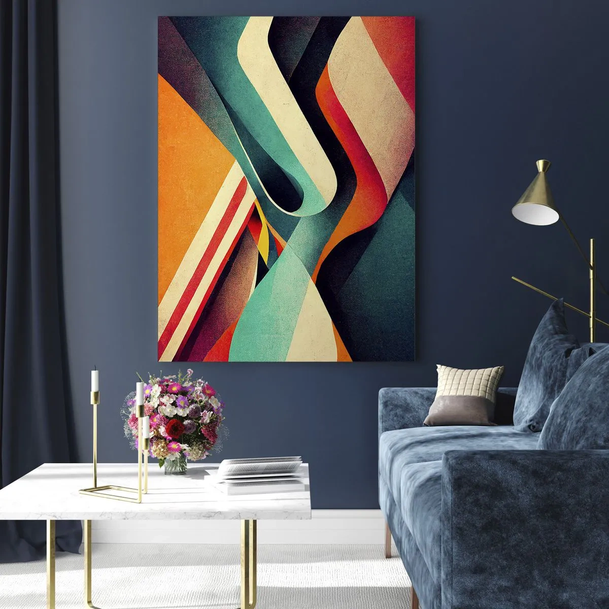 Tablou pe sticlă - Compoziție intensă - 50x70 cm