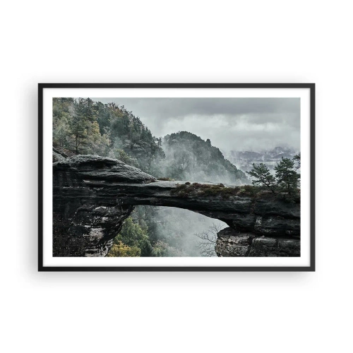 Poster în ramă neagră - Aventura este pe cale să înceapă - 91x61 cm