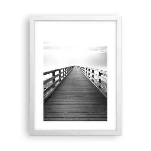 Poster în ramă albă - Departe, departe... - 30x40 cm