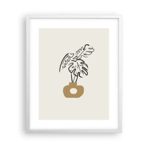 Poster în ramă albă - Monstera - decorarea casei - 40x50 cm