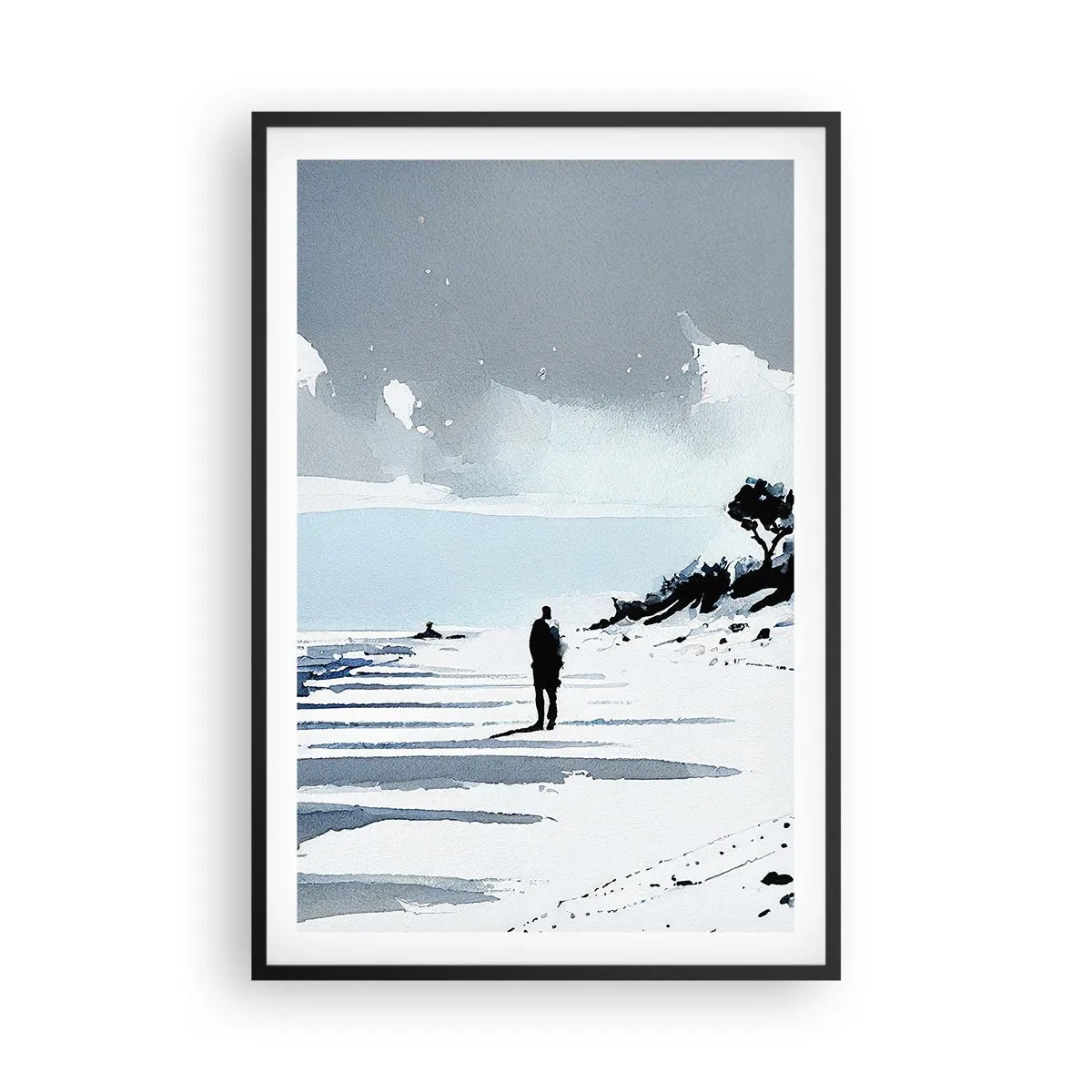 Poster în ramă neagră - Singuratic - 61x91 cm