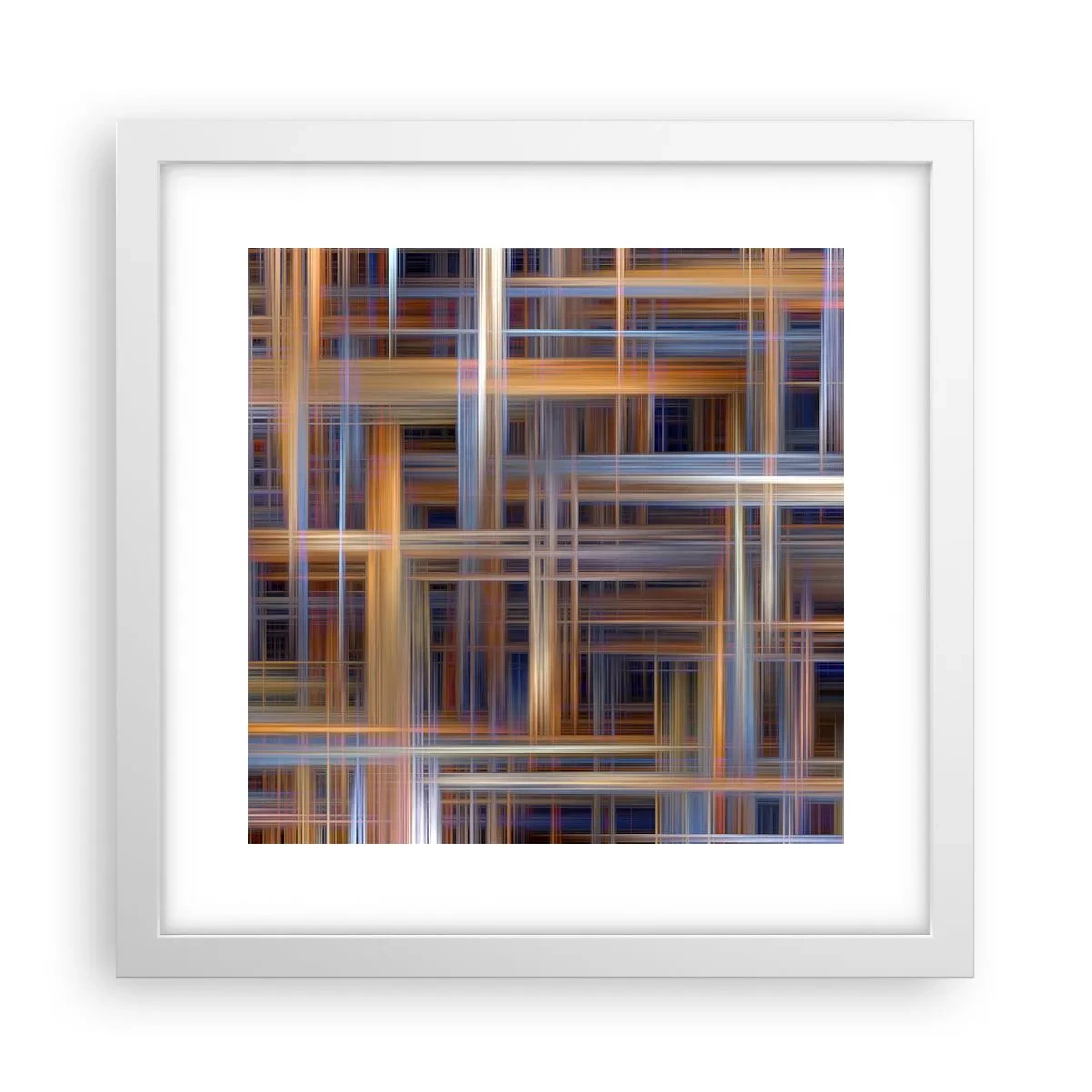 Poster în ramă albă - Țesut din lumină - 30x30 cm