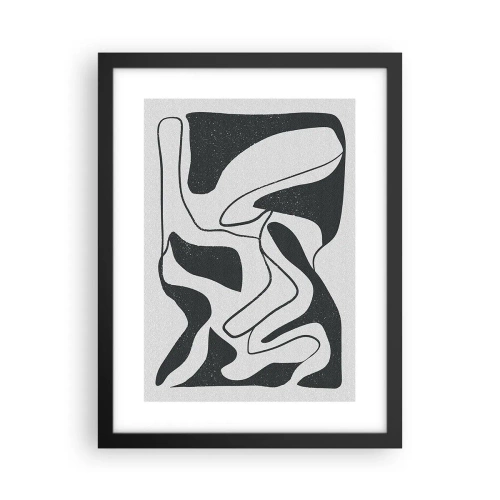 Poster în ramă neagră - Distracție abstractă în labirint - 30x40 cm