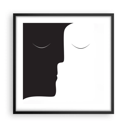 Poster în ramă neagră - Unitatea contrariilor - 50x50 cm