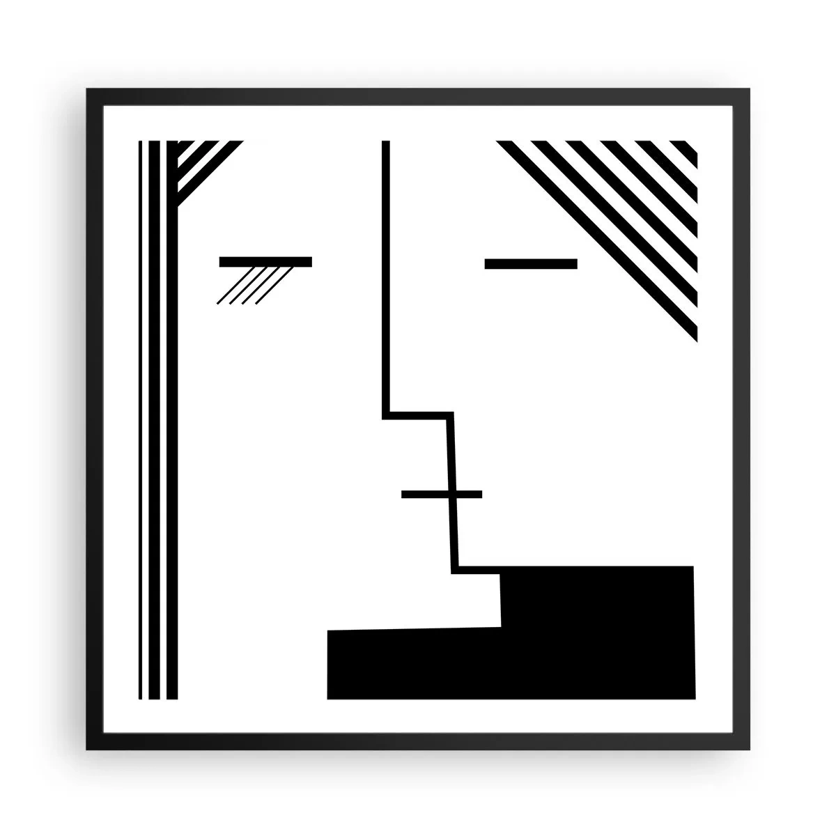 Poster în ramă neagră - Doar un sărut - 60x60 cm