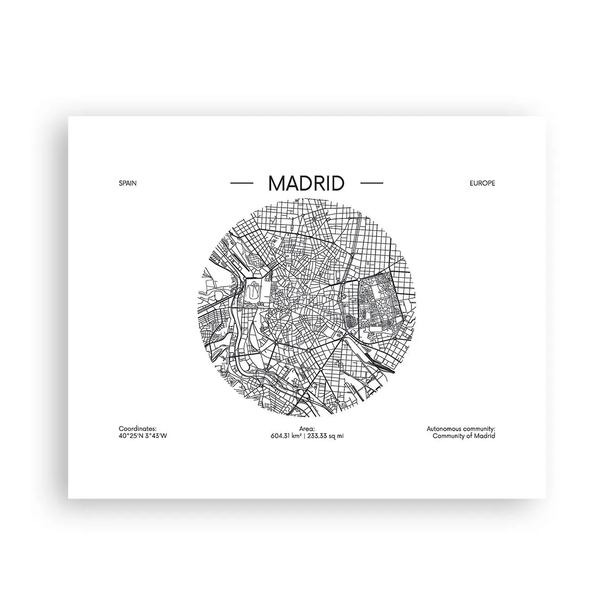 Poster - Anatomia Madridului - 50x40 cm