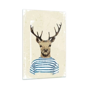 Tablou pe sticlă - Pentru că îmi plac cămășile cu dungi! - 80x120 cm