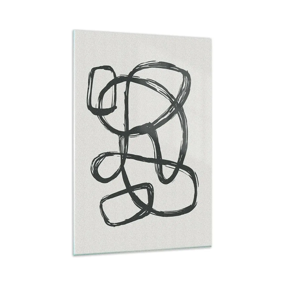 Tablou pe sticlă - Abstracție în buclă - 80x120 cm