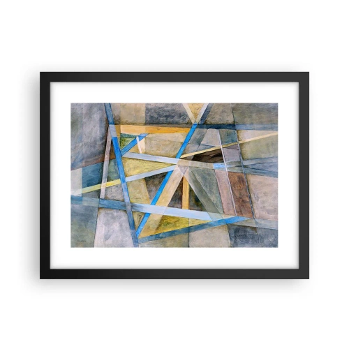 Poster în ramă neagră - Drept sau de-a curmezișul? - 40x30 cm