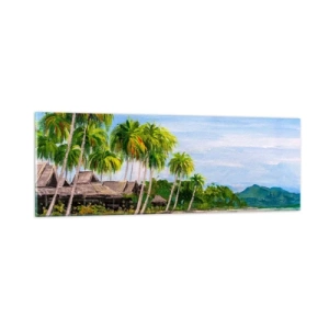 Tablou pe sticlă - Un vis exotic - 90x30 cm