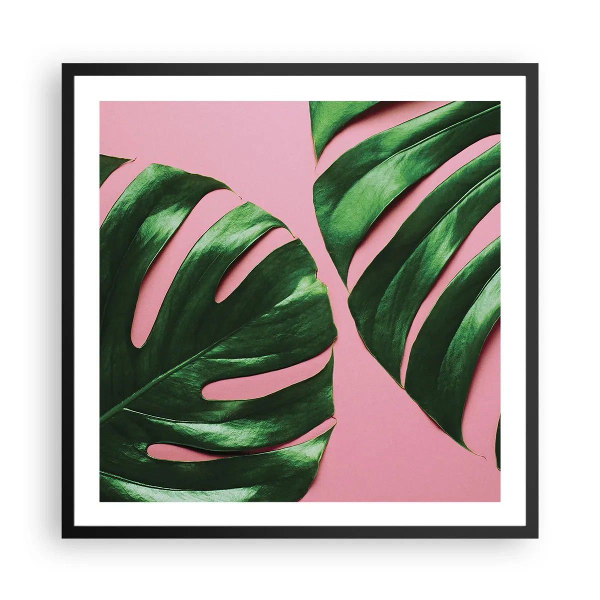 Poster în ramă neagră - Întâlnire verde - 60x60 cm