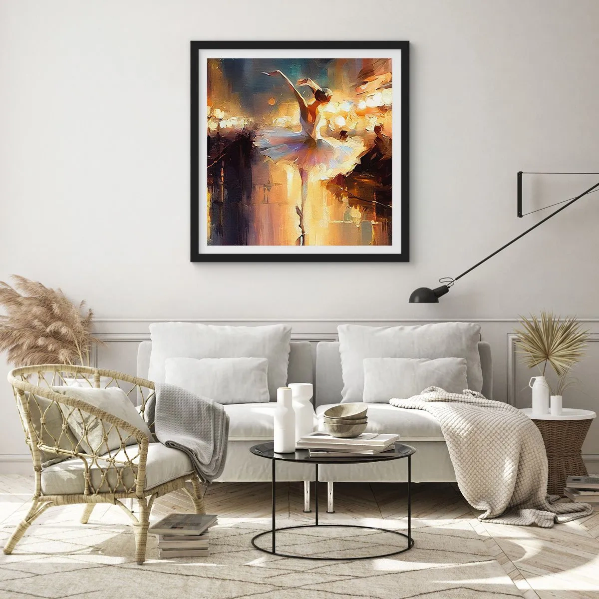 Poster în ramă neagră - Un miracol în stradă - 30x30 cm