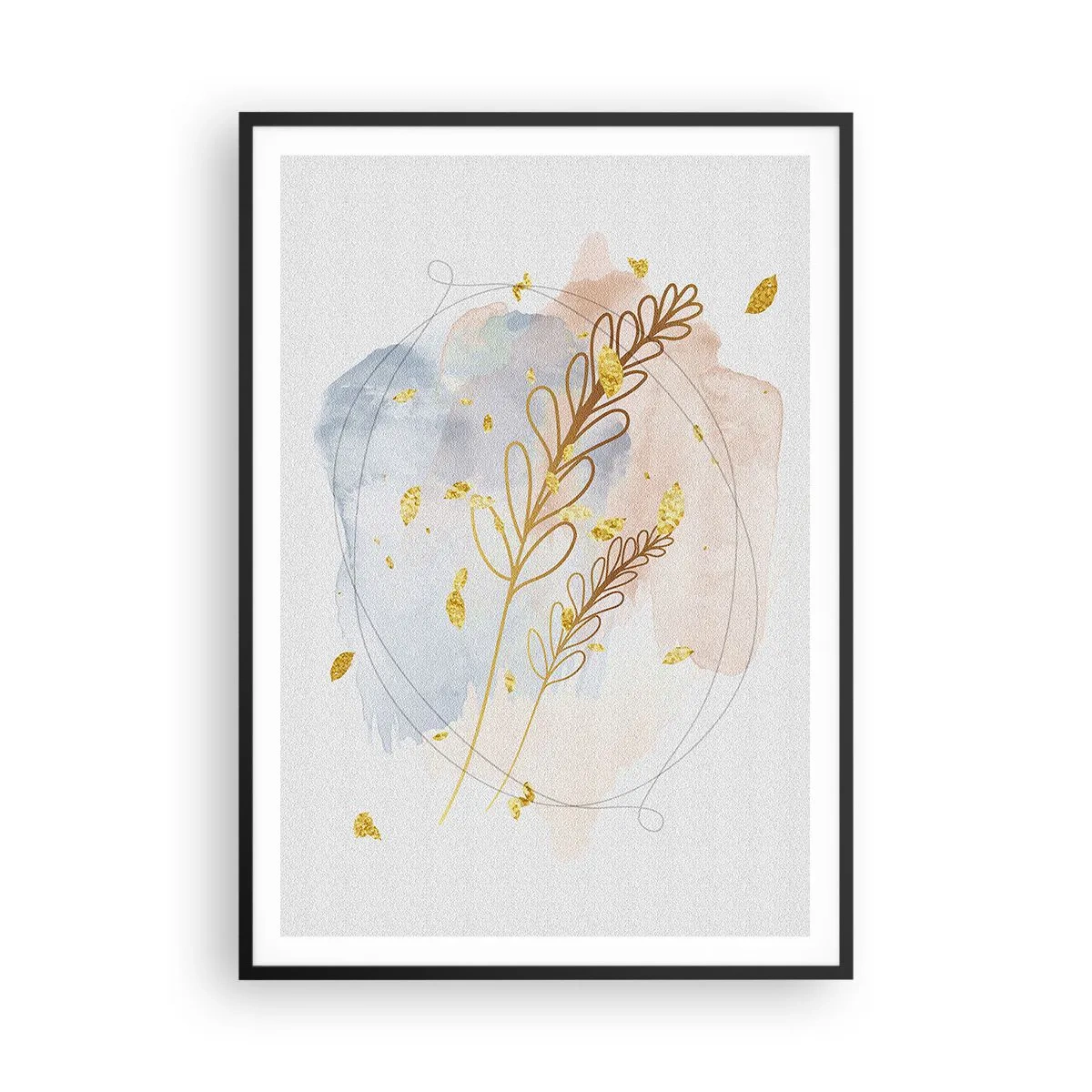 Poster în ramă neagră - Suflul de aur - 70x100 cm