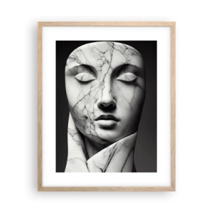 Poster în ramă de stejar deschis - Forme de marmură - 40x50 cm