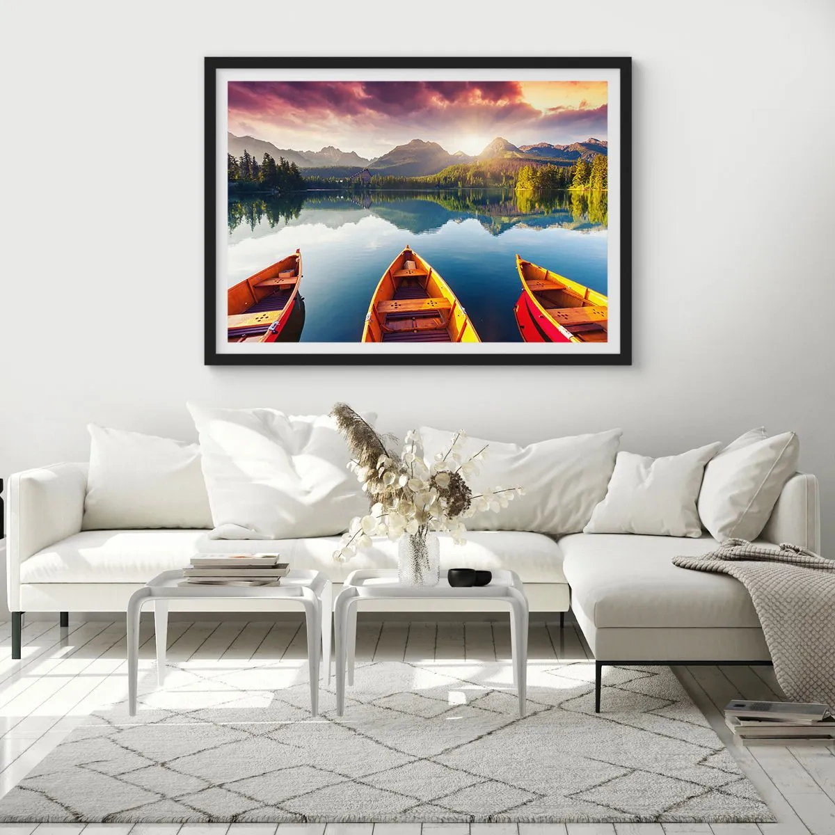Poster în ramă neagră - Nimic împotriva naturii - 100x70 cm