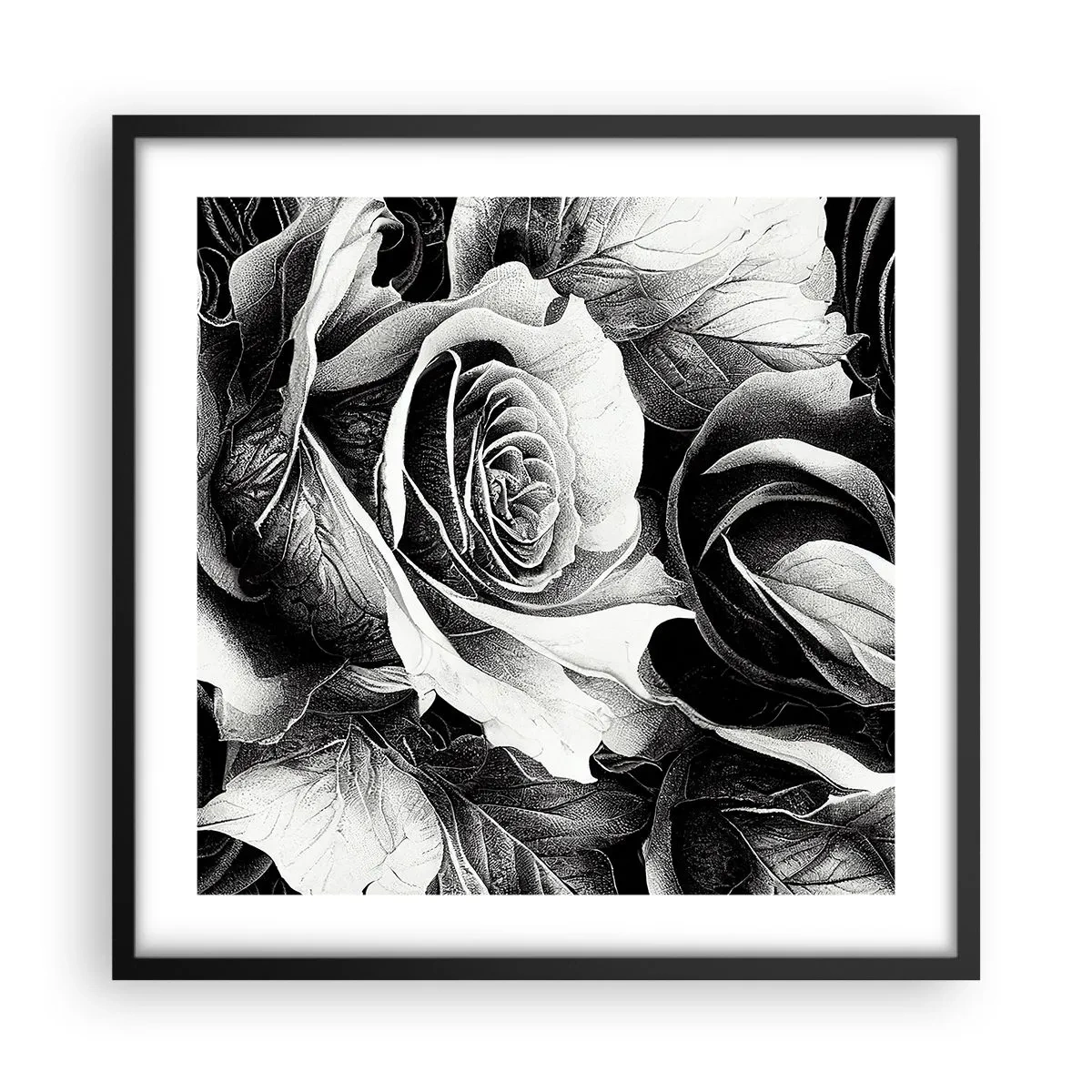 Poster în ramă neagră - Mereu regina - 50x50 cm