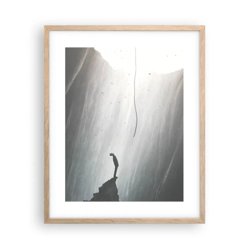 Poster în ramă de stejar deschis - Există întotdeauna o cale de ieșire - 40x50 cm