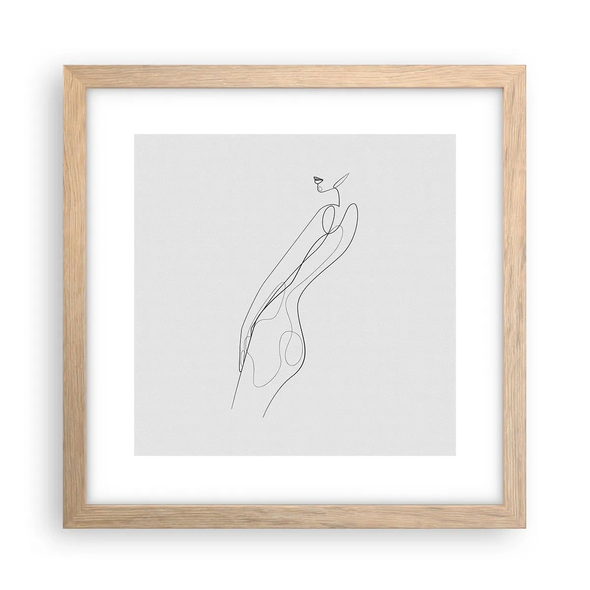 Poster în ramă de stejar deschis - Abia o promisiune - 30x30 cm