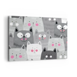 Tablou pe pânză - Lumea felină - 100x70 cm