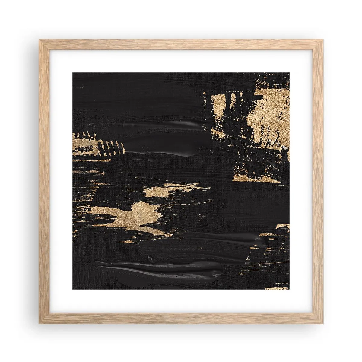 Poster în ramă de stejar deschis - O urmă de atingere - 40x40 cm