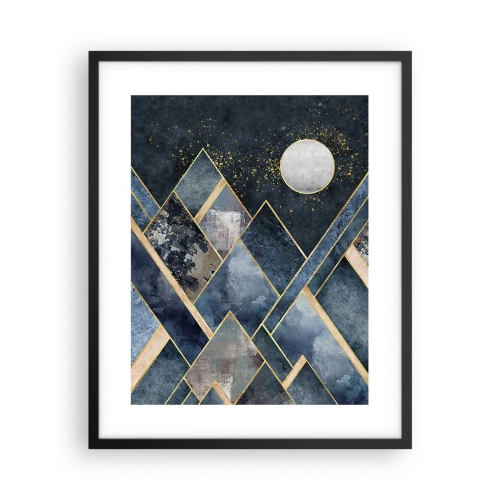 Poster în ramă neagră - Peisaj geometric - 40x50 cm