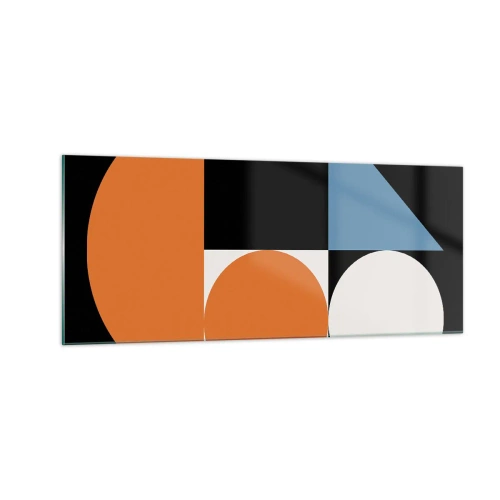 Tablou pe sticlă - Sistem de figuri - 100x40 cm