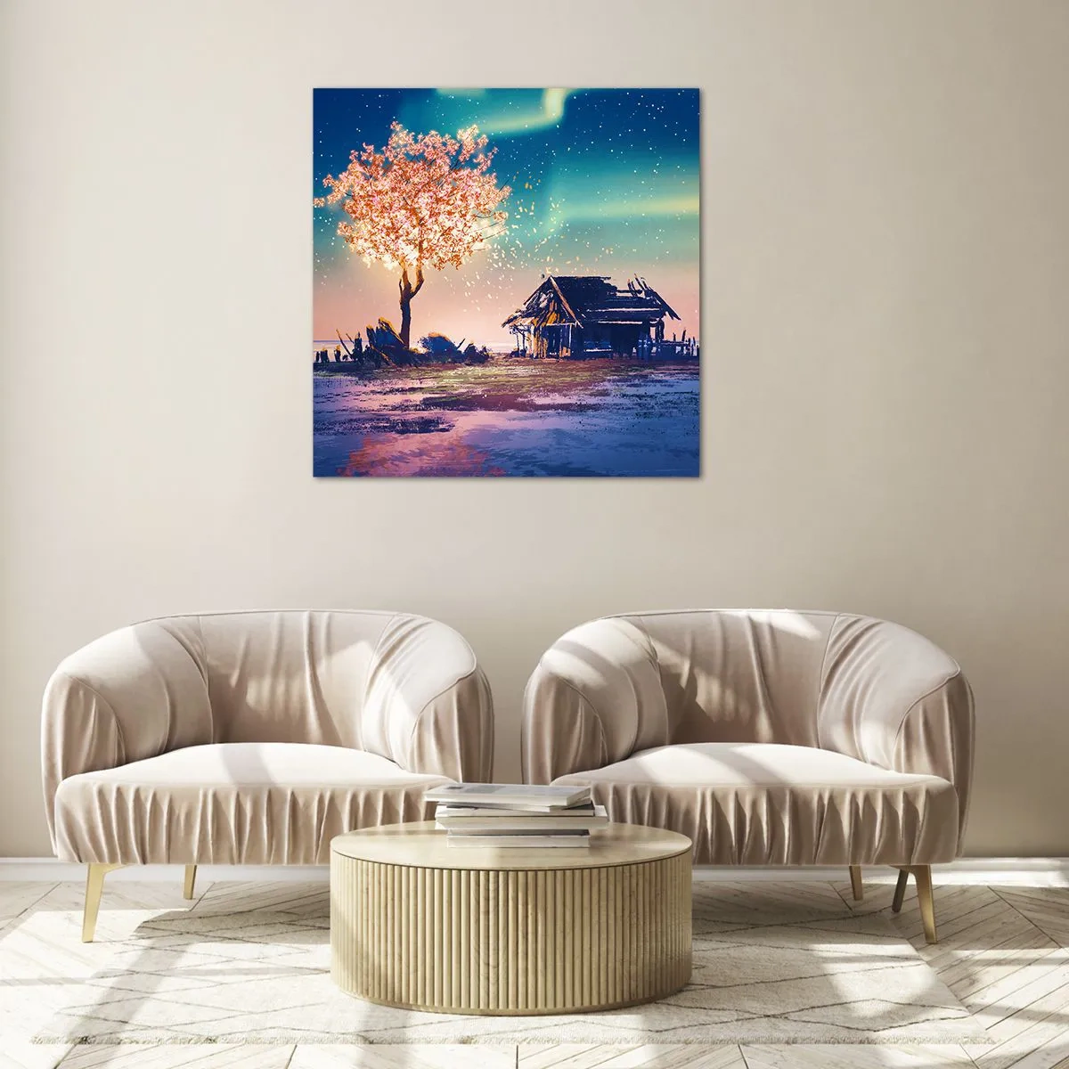 Tablou pe sticlă - Natura nu trece - 70x70 cm