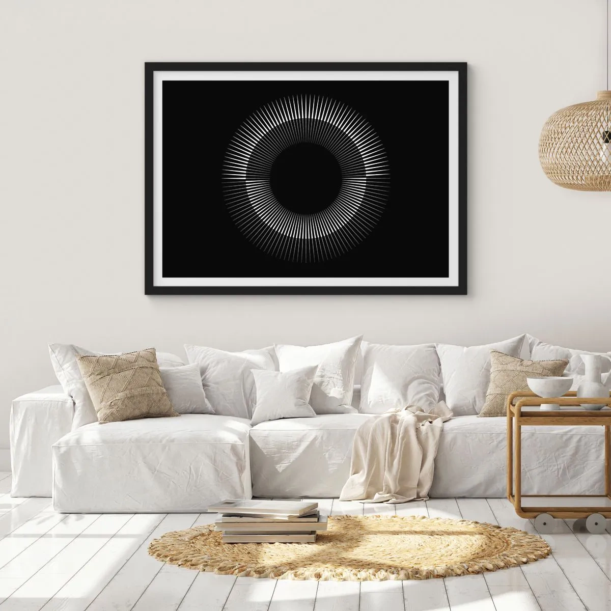 Poster în ramă neagră - Soarele Negru - 70x50 cm
