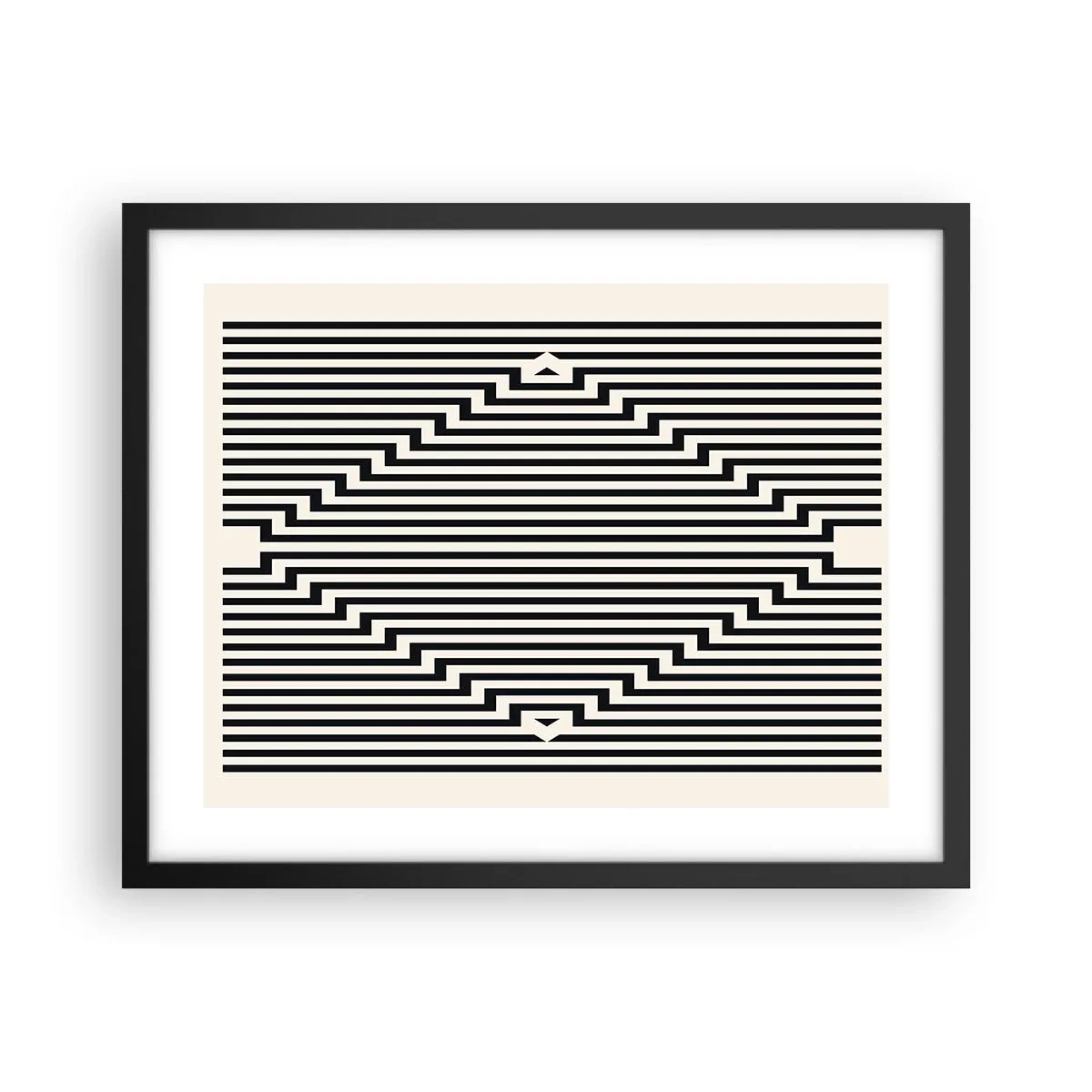 Poster în ramă neagră - Iluzie geometrică - 50x40 cm