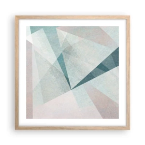 Poster în ramă de stejar deschis - Calm și totuși dinamic - 50x50 cm