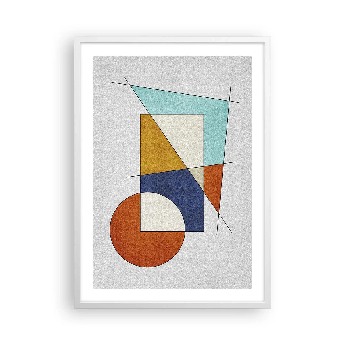 Poster în ramă albă - Abstracție: distracție modernistă - 50x70 cm