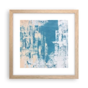 Poster în ramă de stejar deschis - Prin ţurţur de gheață - 30x30 cm