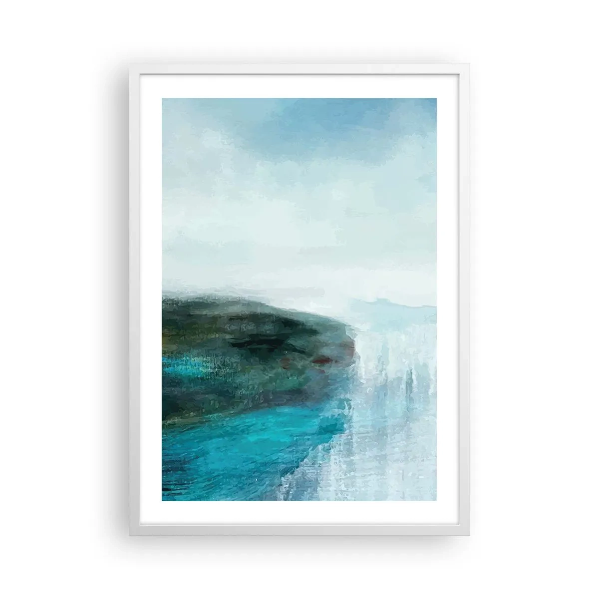 Poster în ramă albă - Abstracție maritimă - 50x70 cm