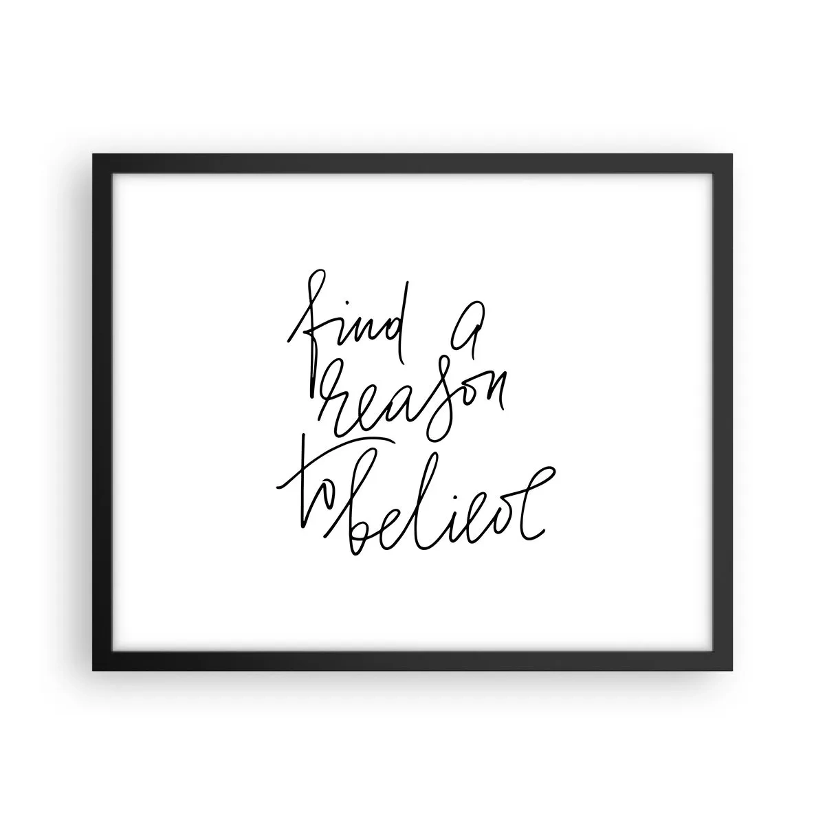 Poster în ramă neagră - Este posibil - 50x40 cm