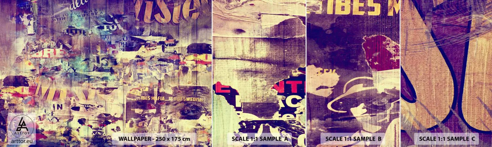 Mostră tapet autocolant Deluxe Sticker - Și asta e tot ce va rămâne - Graffiti, mural, Grafică - 100x30 cm