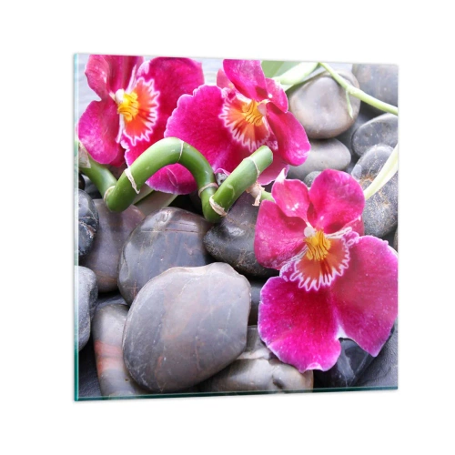 Tablou pe sticlă - Frig și căldură - 30x30 cm