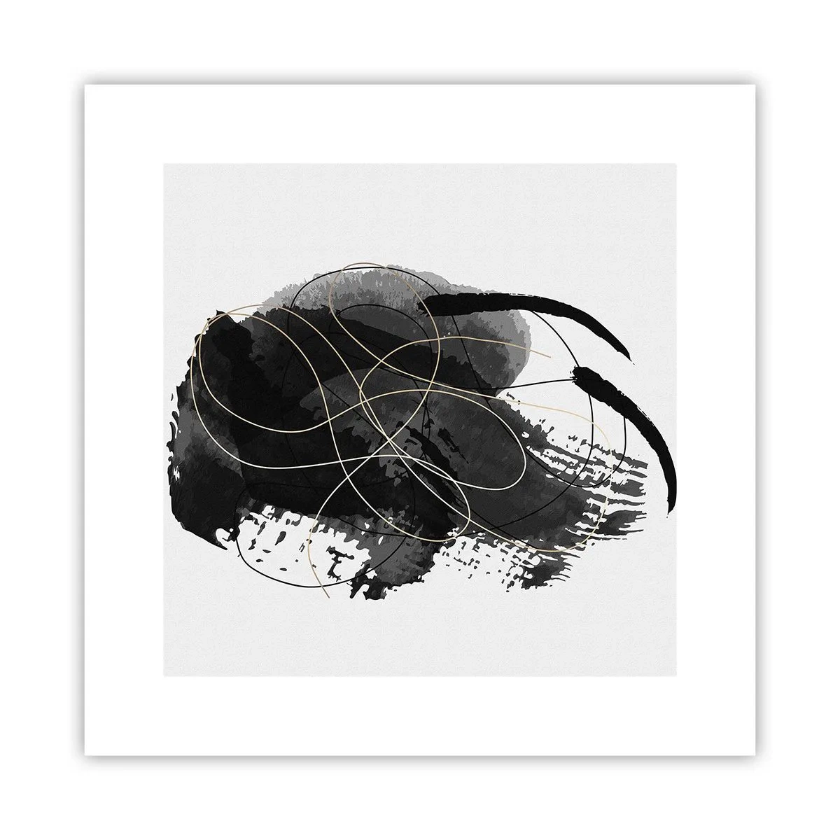 Poster - Provenit din negru - 30x30 cm