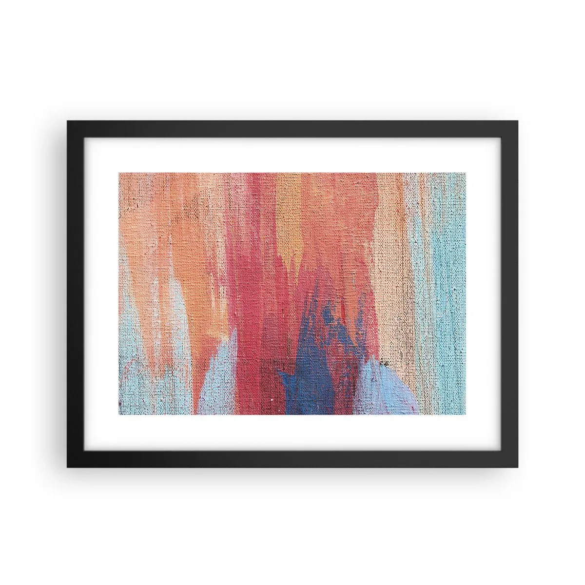 Poster în ramă neagră - Plutind prin curcubeu - 40x30 cm