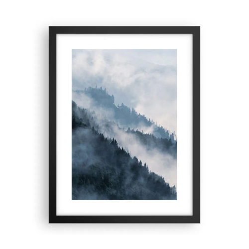Poster în ramă neagră - Misticul munților - 30x40 cm