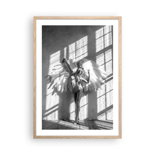 Poster în ramă de stejar deschis - Direct din cer - 50x70 cm